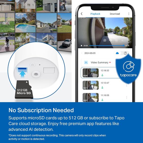 Solar Security Camera | TP-Link Tapo SolarCam C402 Kit | 1080p WiFi w/ Panel NIB - Picture 4 of 11